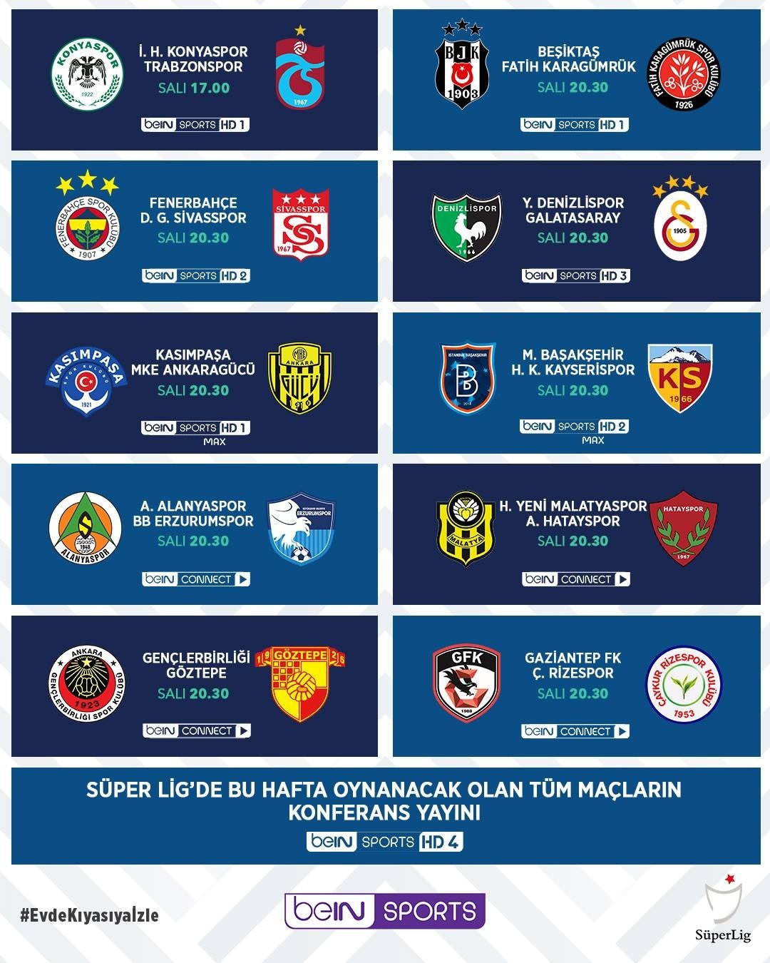 Beinsport Maç Yayın Programı