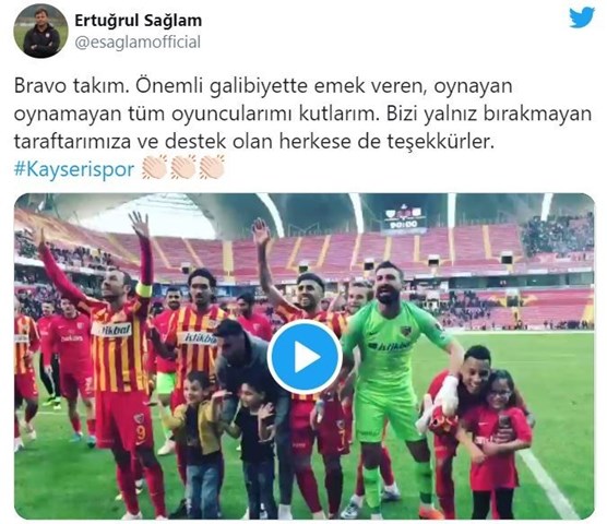 Ertuğrul Sağlam Sosyal Medya Hesabından Seslendi.
