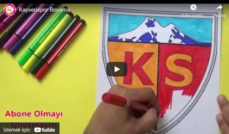 Boya Kalemi ile Kayserispor Logo Çizimi
