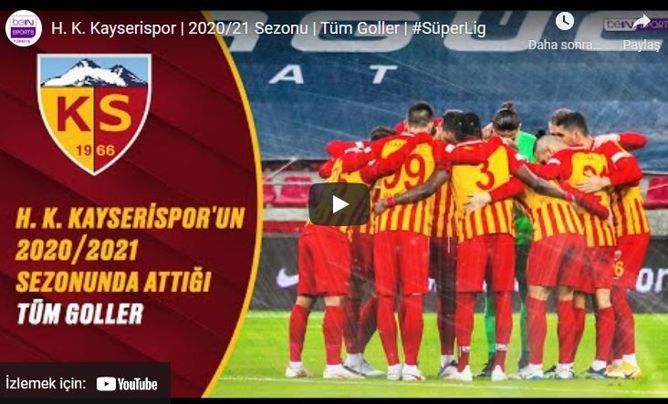 2020-2021 Sezonu Kayserispor'un Tüm Golleri