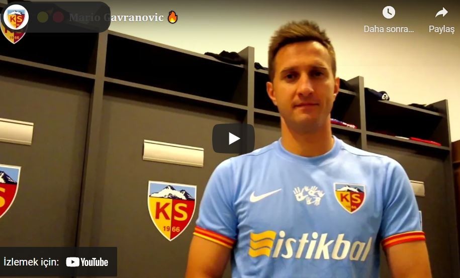 Kayserispor'dan Mario Gavranovic'e Hoş Geldin Videosu