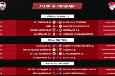 Spor Toto Süper Lig 31-35. hafta programları açıklandı