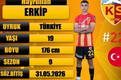 Kayserispor'lu Hayrullah Erkip, Gençlerbirliği'ne Kiralandı.