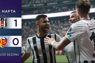 2022-2023 Süper Lig: Beşiktaş 1-0 Kayserispor Maç Özeti
