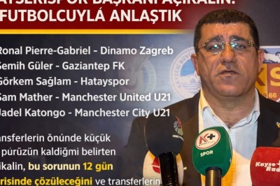 Kayserispor Başkanı Açıkalın: 5 Futbolcuyla Anlaştık